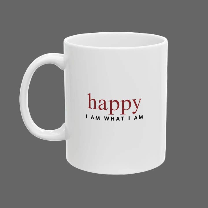 Happy Coffee Mug pour la vente par I Am What I Am Shop