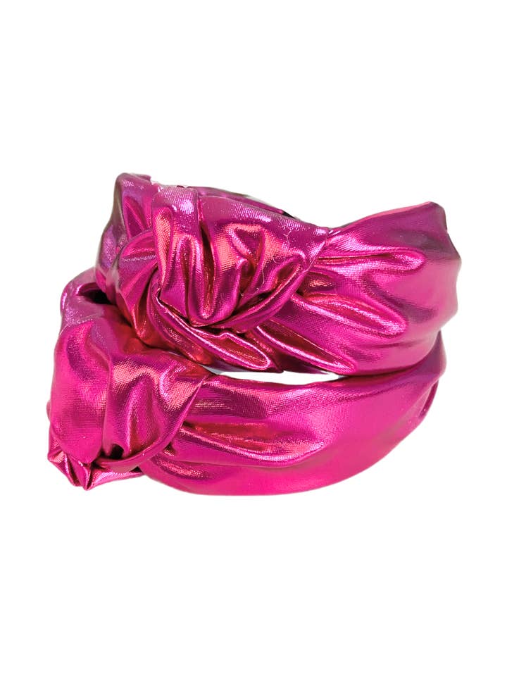 Hot Pink Metallic Headband for wholesale by Valois Designs