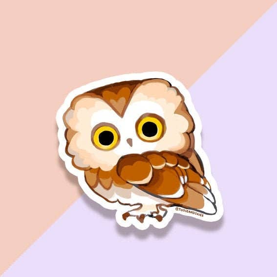 Thousand Skies - Wholesale Sticker - Vinyl Sticker Northern Saw Whet Owl