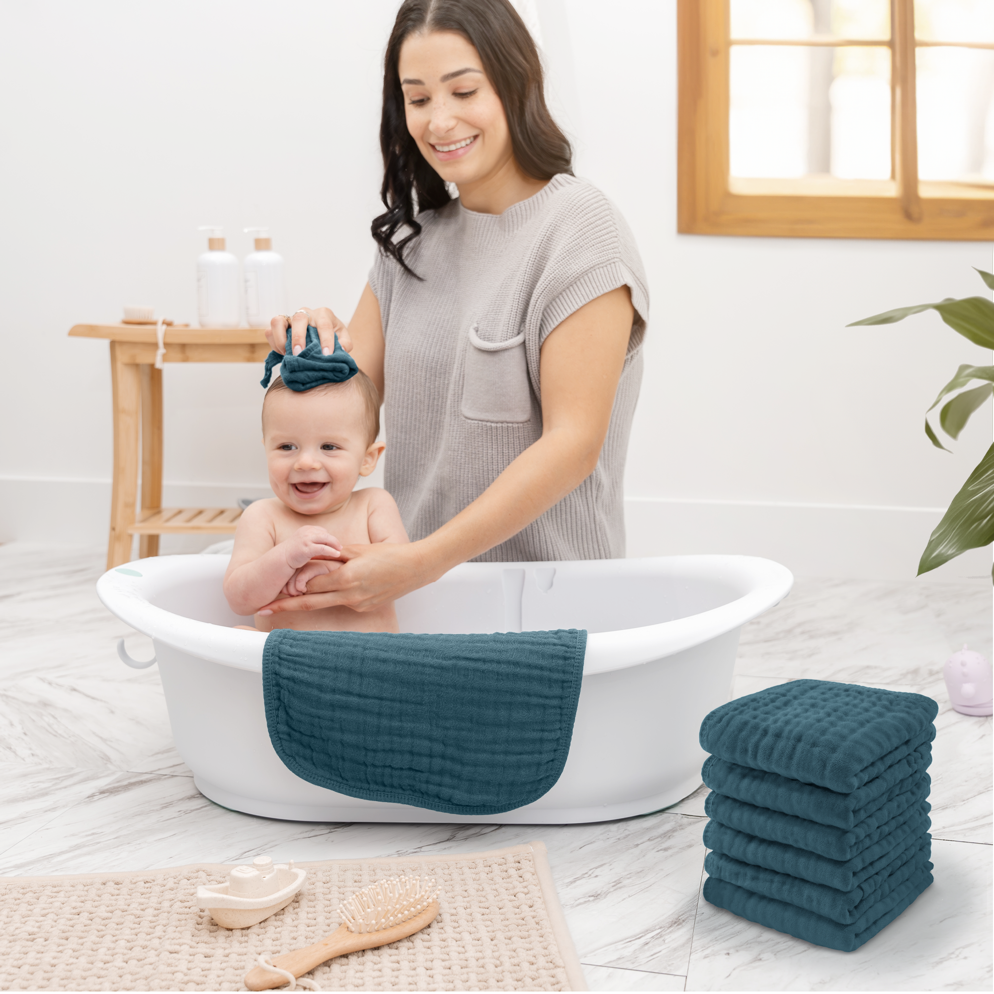 Comfy Cubs – wholesale Wash cloth – Child & baby – Muslin Baby Washcloths, Soft 10"x10" Cotton by Comfy Cubs10