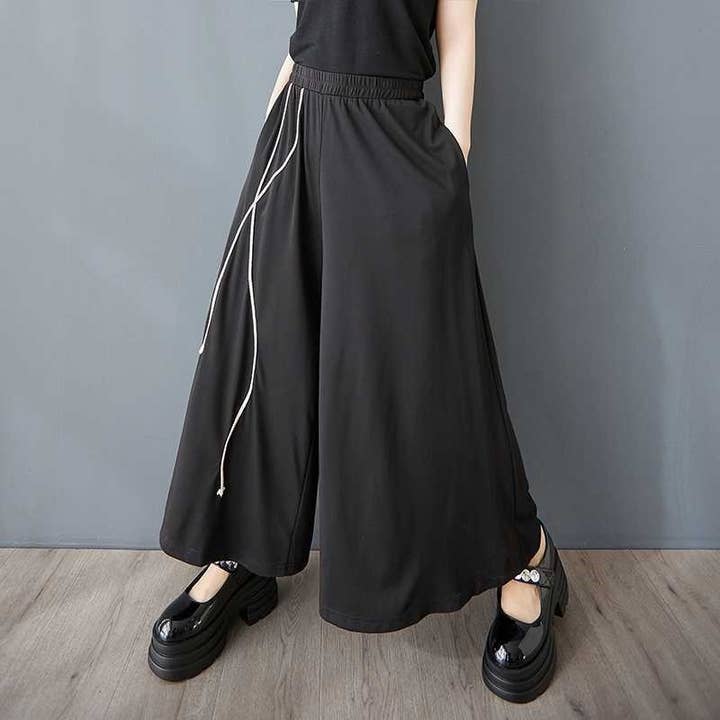 Embroidered Loose Denim Wide Leg Pants for wholesale by MoodGold