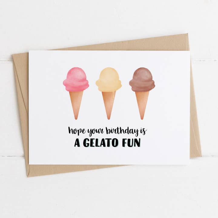 Hoffe dein Geburtstag ist ein Gelato Fun für den Großhandel von Punfully Yours