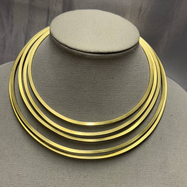 The Curator - Wholesale Choker/Collar - 6 Loop brass adjustable choker
Gold Neptune Choker