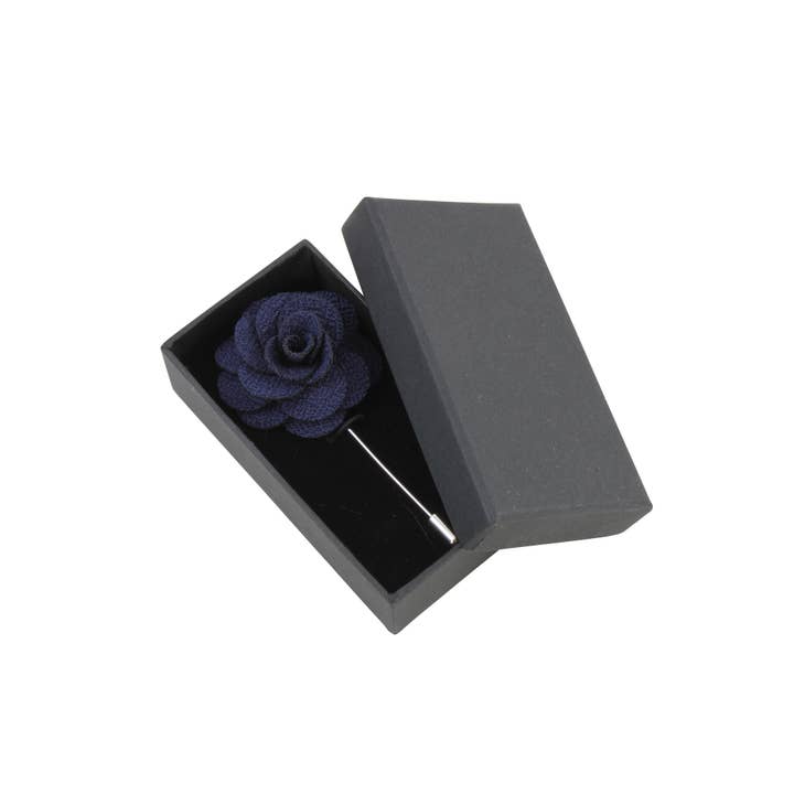 Dalaco - incorporating David Aster - Wholesale Lapel Pin/Button - Black Flower Lapel Pin