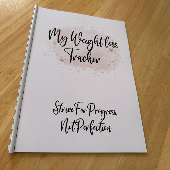 Binded Rose Gold Pink Pretty Weight Loss & Diet Tracker Journal A4 Diary - Up To 1 Year Measurements Goals Weigh Ins + Lots MORE! for wholesale by WinsterCreations™