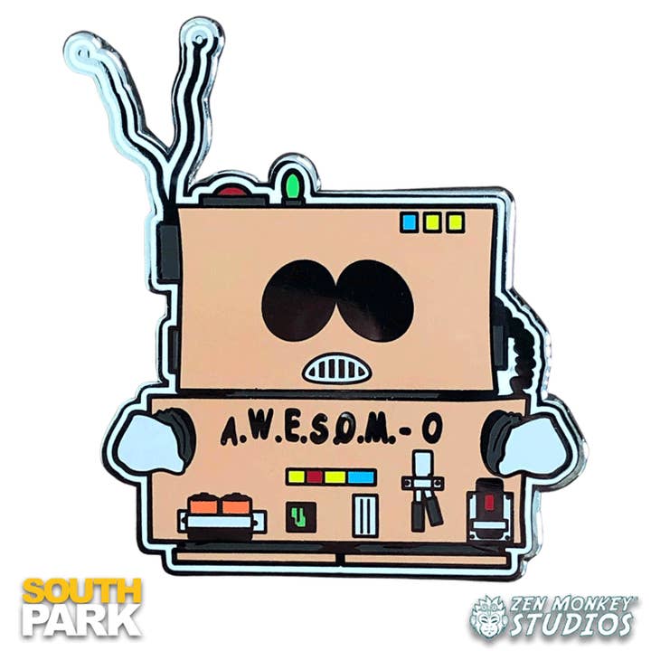 Awesom-O - Épinglette en émail South Park pour la vente par Zen Monkey Studios
