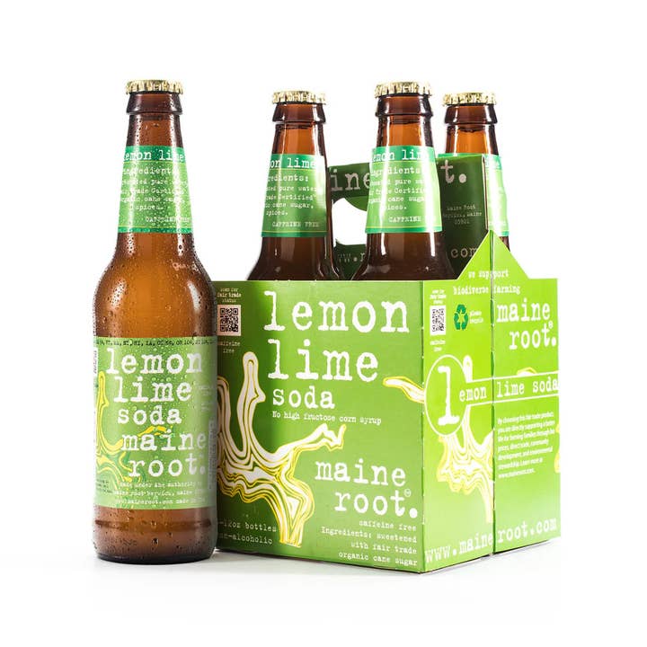 Maine Root Lemon Lime 12oz Glass (24 Pack) for wholesale by Maine Root Craft Soda