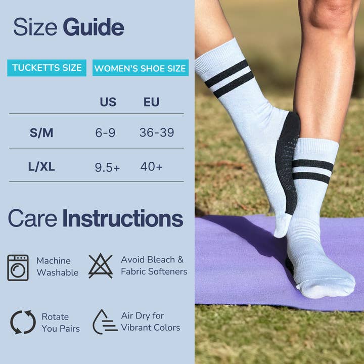 Tucketts - Wholesale Socks - Women's - Tucketts Crew Closed Toe - Cornsilk Sands Pilates Socks - Non-Slip Grip, Closed Toe, Barre & Yoga - Women's5