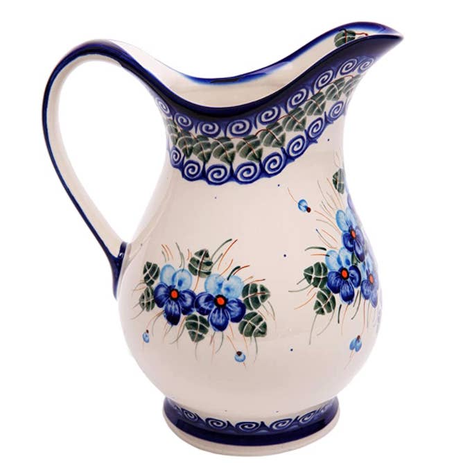 1 Liter Pitcher for wholesale by Lidia's Polish Pottery, Inc.