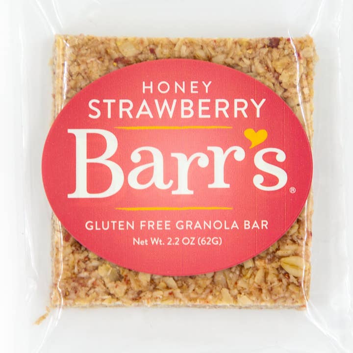 Barre granola au miel et aux fraises (caisse de 12) pour la vente par Mrs. Barr's Natural Foods