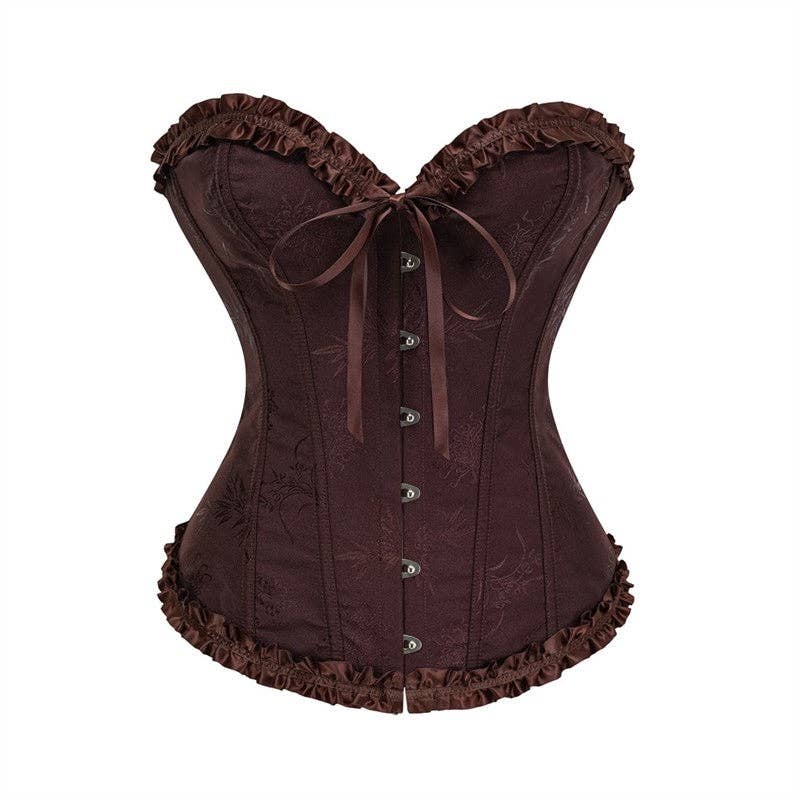 FurDecoration - Wholesale Corset - Women's - Solid Color Lace Corset Waist Trainer0