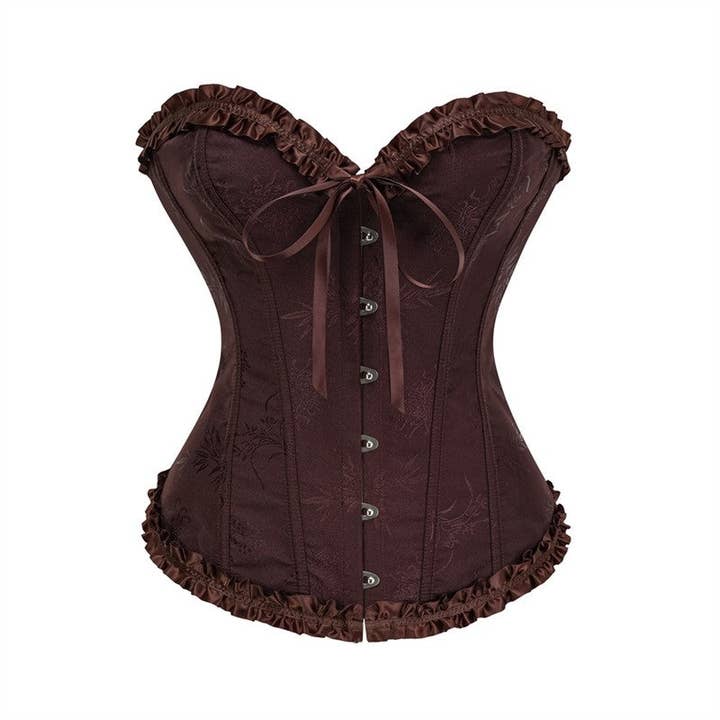 FurDecoration - Wholesale Corset - Women's - Solid Color Lace Corset Waist Trainer