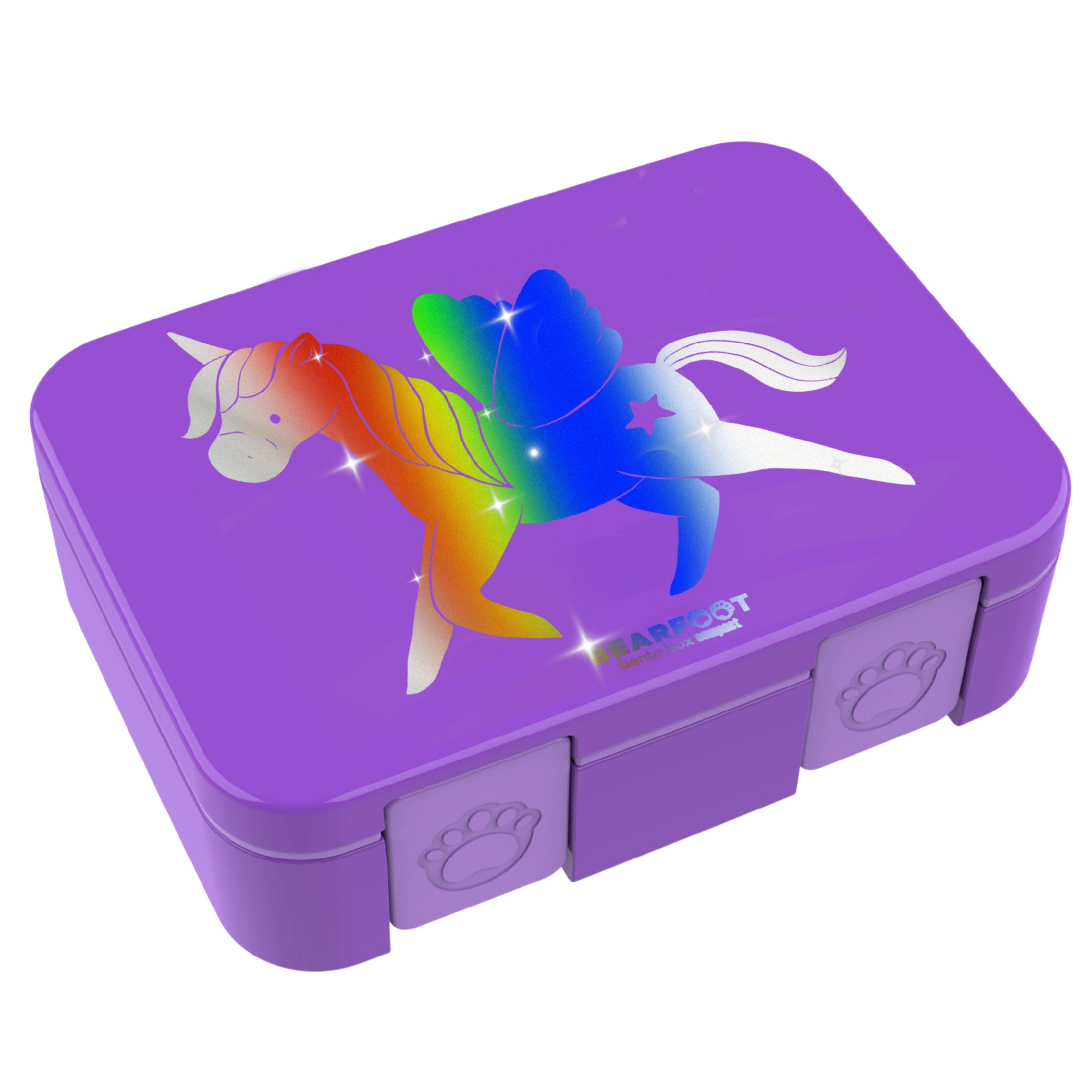 BEARFOOT - Wholesale Lunch Bag/Box - Kids - Lunchbox with compartments, lightweight & leak-proof - Unicorn GLOW2