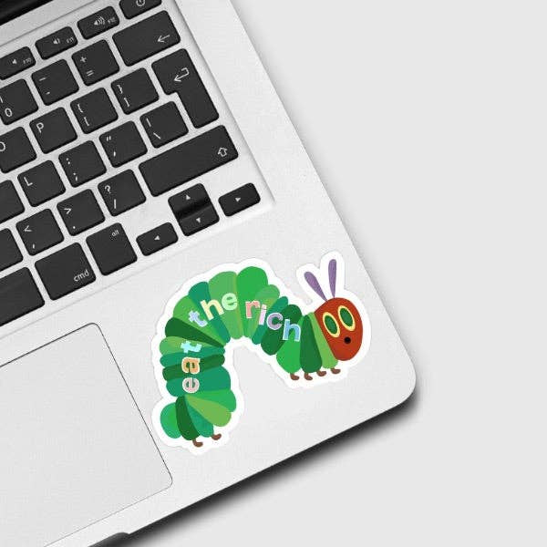 Ace the Pitmatian Co - Wholesale Sticker - Eat the Rich Sticker1