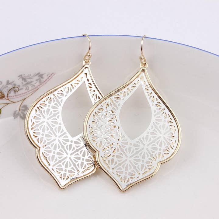 Kate Tuesday Jewelry - Wholesale Dangle Earrings - Filigree Thin Metal Bae Earrings