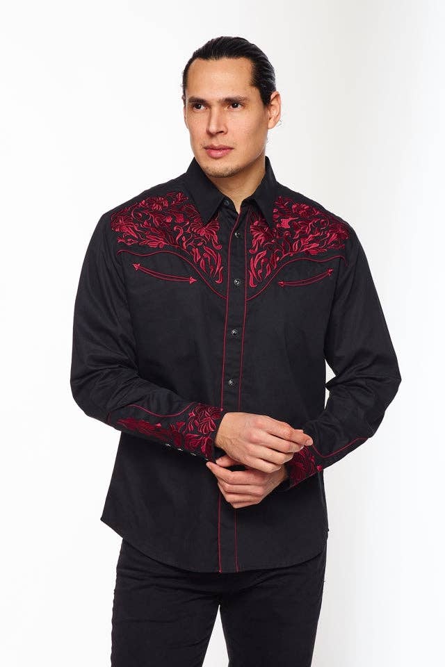 Rodeo Clothing - Venta al por mayor Camisa - Hombre - Camisa Vaquera de Hombre con Bordado-PS500L-EC-5451