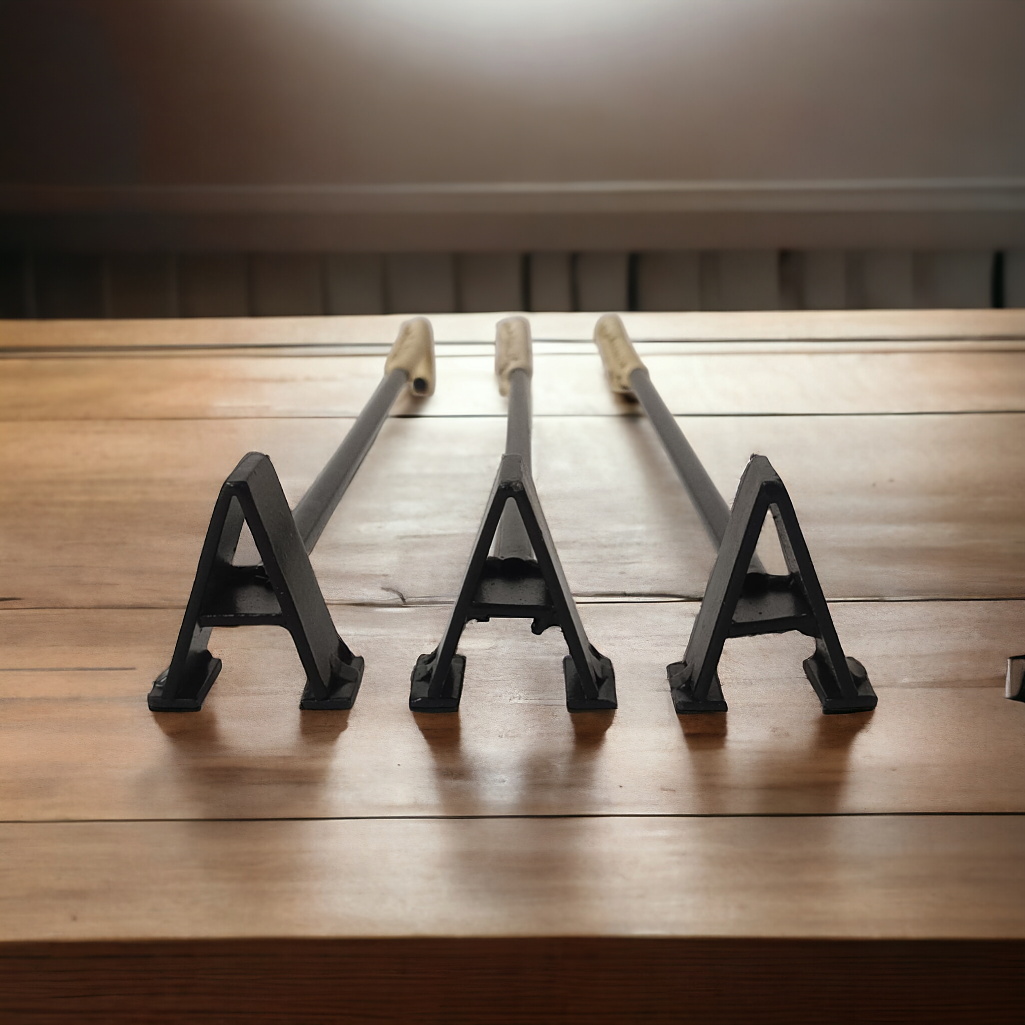 Valor Home Goods – wholesale Outdoor grill tools – Alphabet A BBQ Branding Iron with Handcrafted Bamboo Handle4