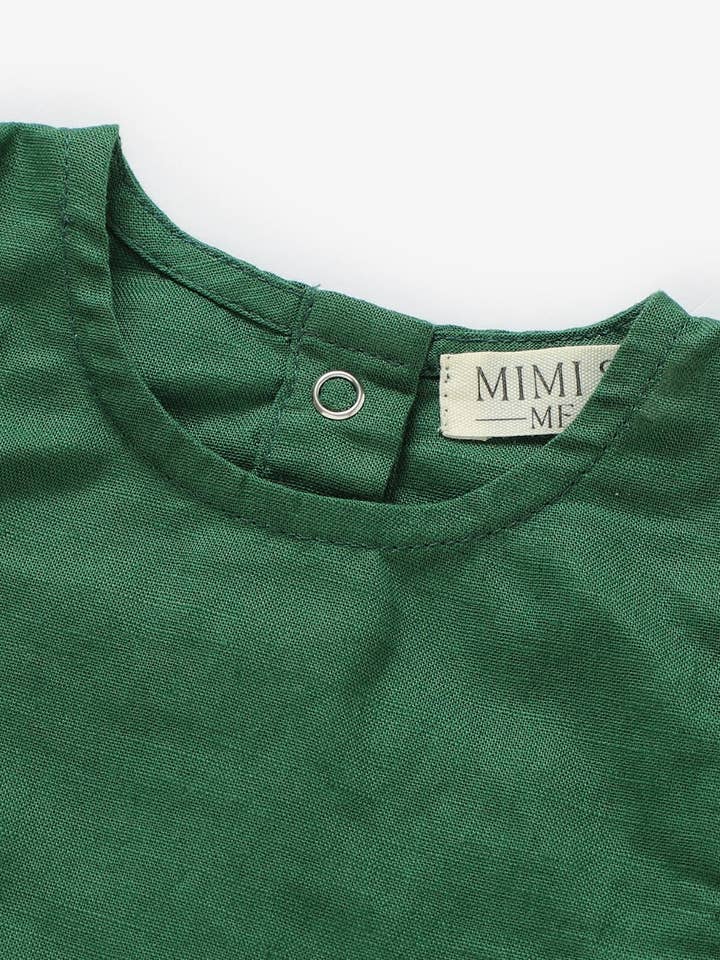 Forest Green The Holly Dress -Forest Green-Organic Linen sleeveless dress for wholesale on Faire3