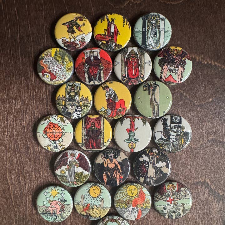 The Button Girl - Wholesale Lapel Pin/Button - Tarot as buttons!1
