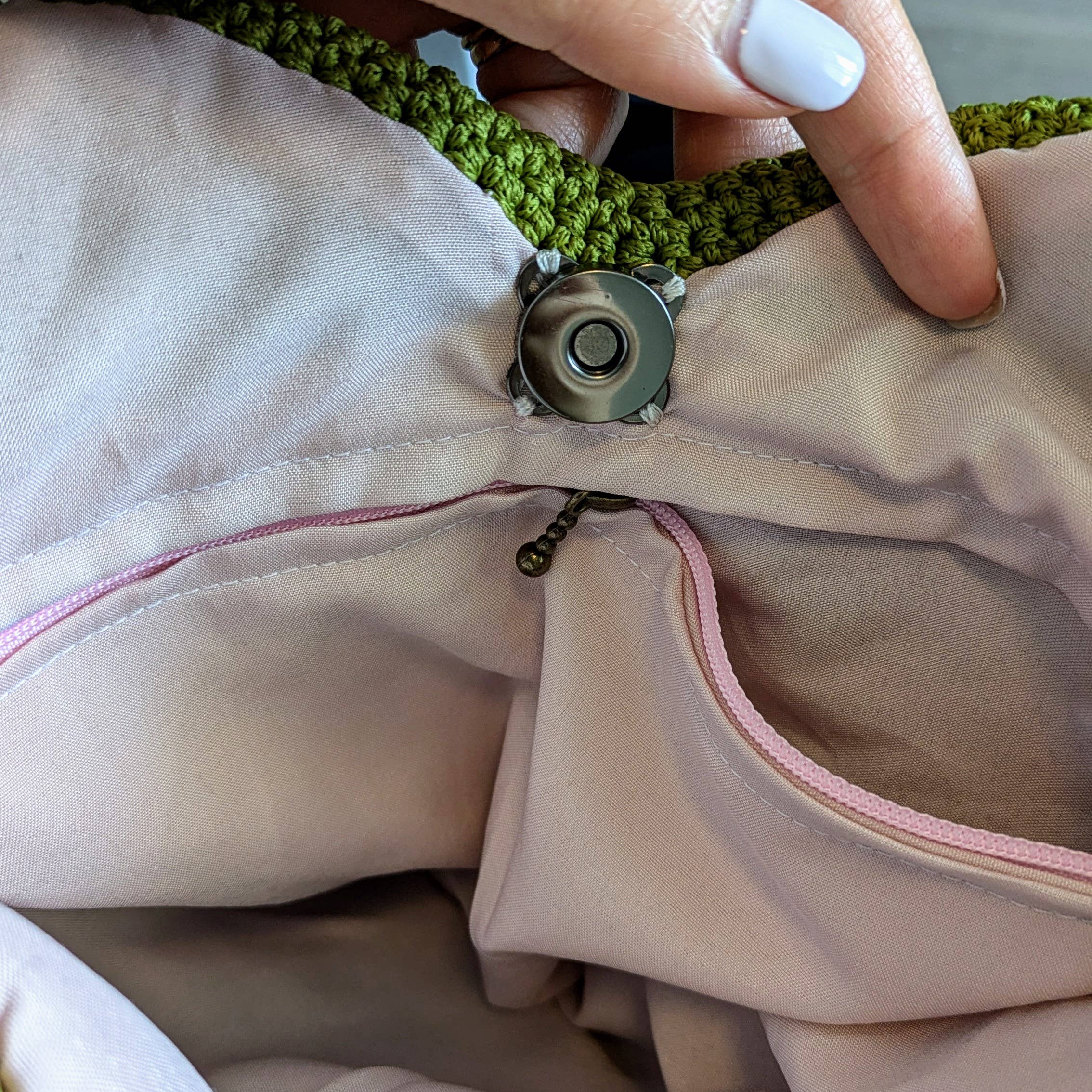 Janzy - Wholesale Tote Bag - Women's - Handmade Mini Floral Crochet Tote Bag5