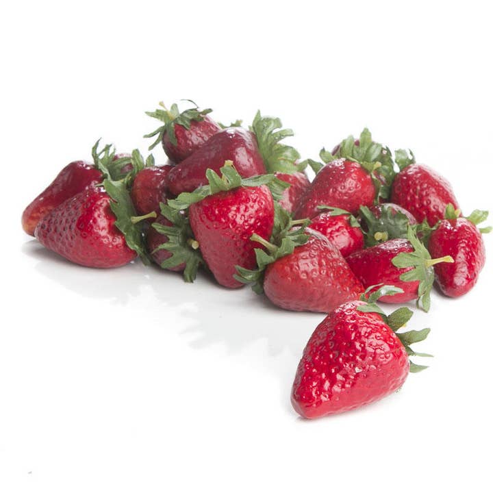 Factory Direct Craft - Wholesale Decorative Tabletop Object - Life Size Artificial Strawberries - Pack of 24 Strawberry