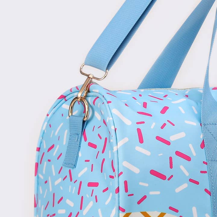 sassy kids palace - Wholesale Weekender Bag - Kids - Ice Cream Pattern Canvas Duffle Bag