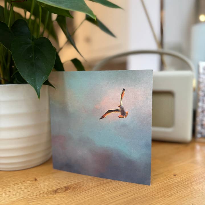 Portrait of Clouds - Wholesale Everyday Greeting Card - Seagull Greetings Card "Prevail" - Luxury Textured Cardstock2