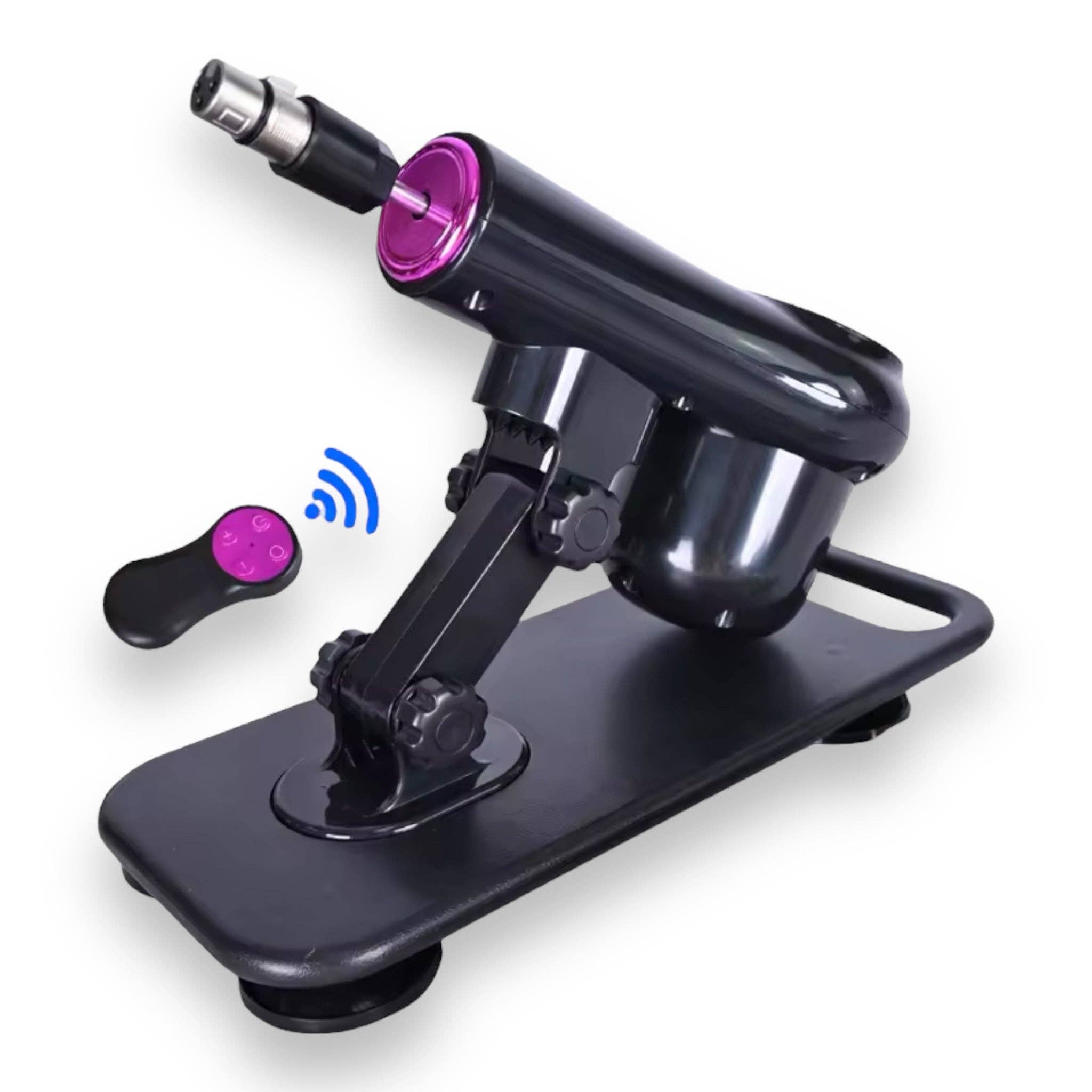 Kinky Pleasure - Wholesale Sex Toy - Kinky Pleasure - AX107 - Fuck Machine with Crystal Dildo Attachment - Remote Control - Includes 2 Attachments0