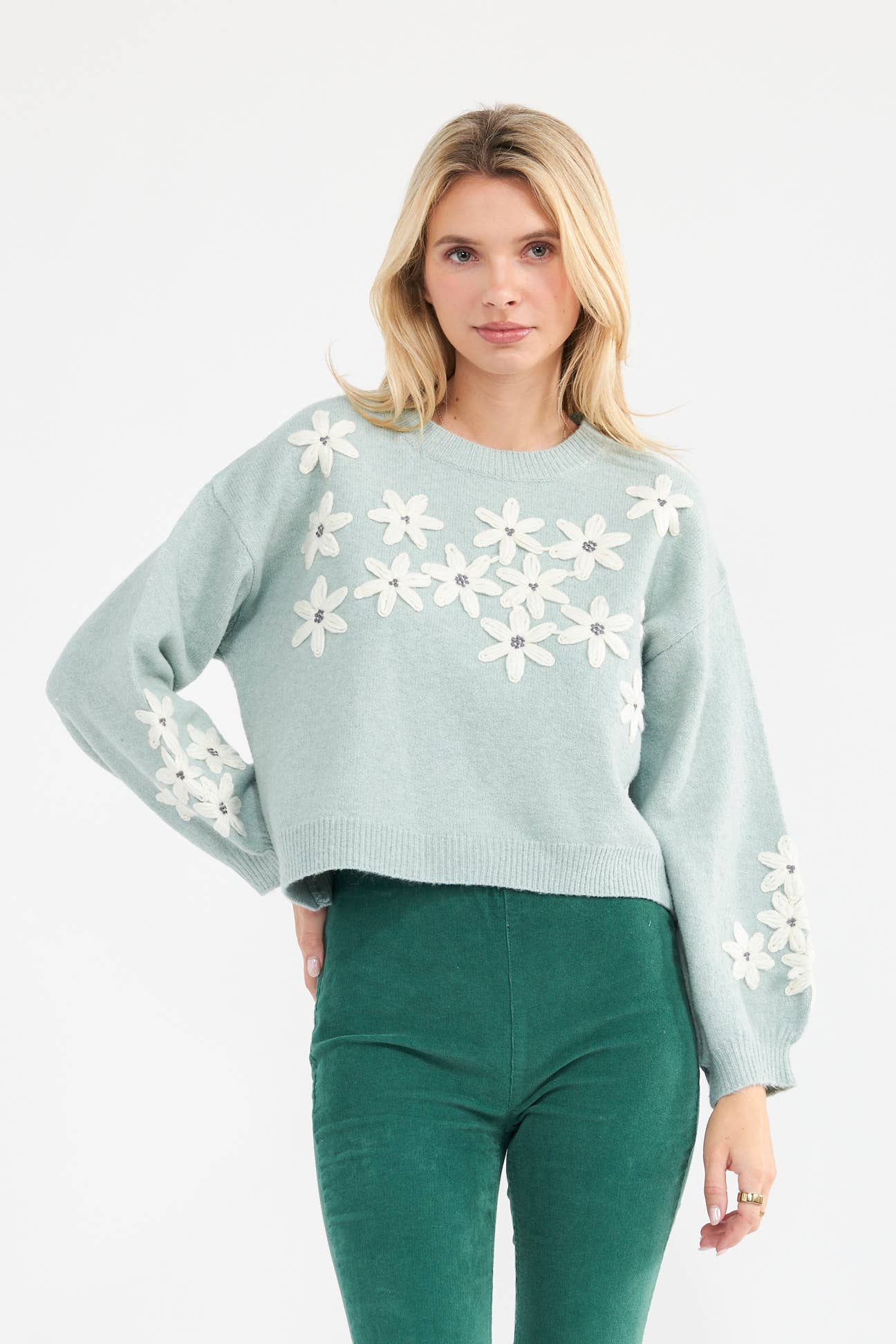 Newbury Kustom - Vente Pull en maille – femme - 11328-Pull en maille avec appliqué floral6