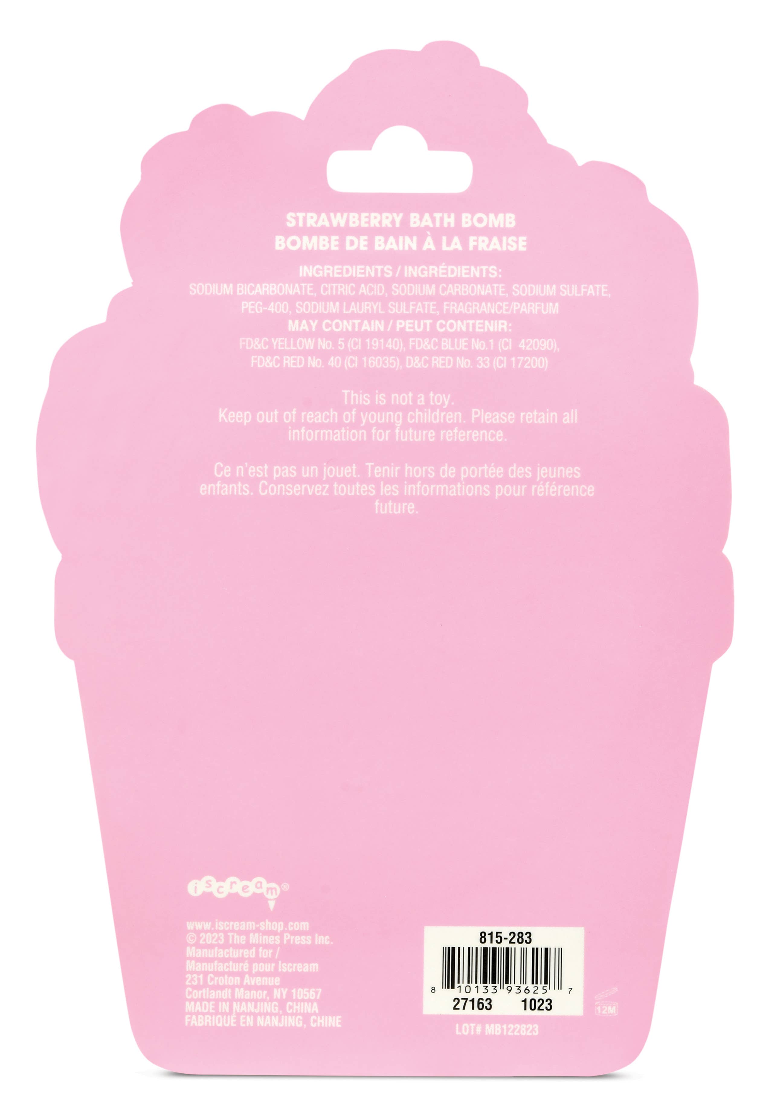 Iscream - Wholesale Bath Bomb/Fizz - STRAWBERRY BATH BOMB2