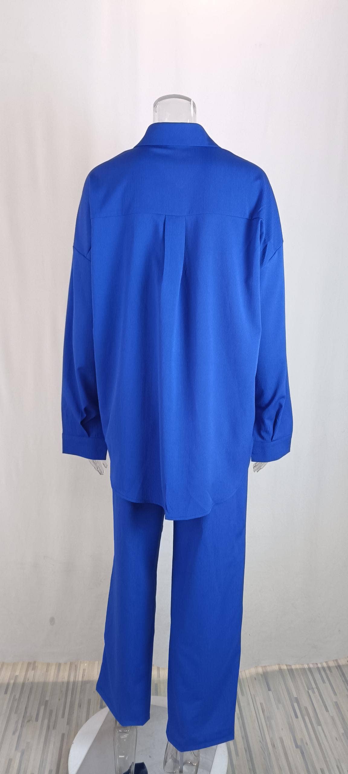 Rosa Clothing - Wholesale Top & Pant Set (NOT Loungewear) - Women's - Casual Simple Plain Shirt High-Waisted Trousers Set4