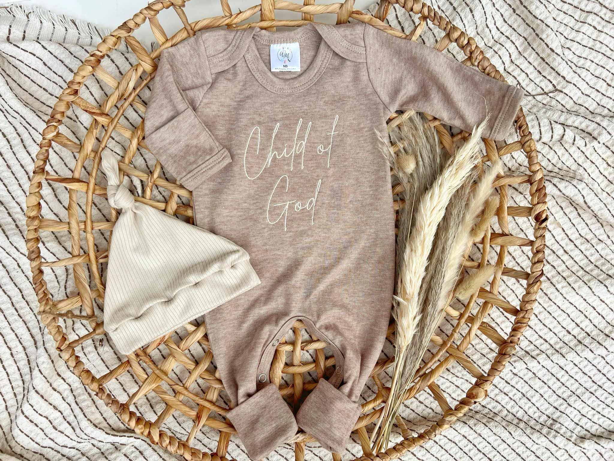 Wonderfully Made - Wholesale Clothing Set - Baby - Baby Romper | Child of God Mocha Brown Outfit1
