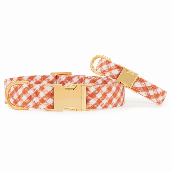 The Foggy Dog - Wholesale Pet Collar - Dog - Cider Gingham Dog Collar2