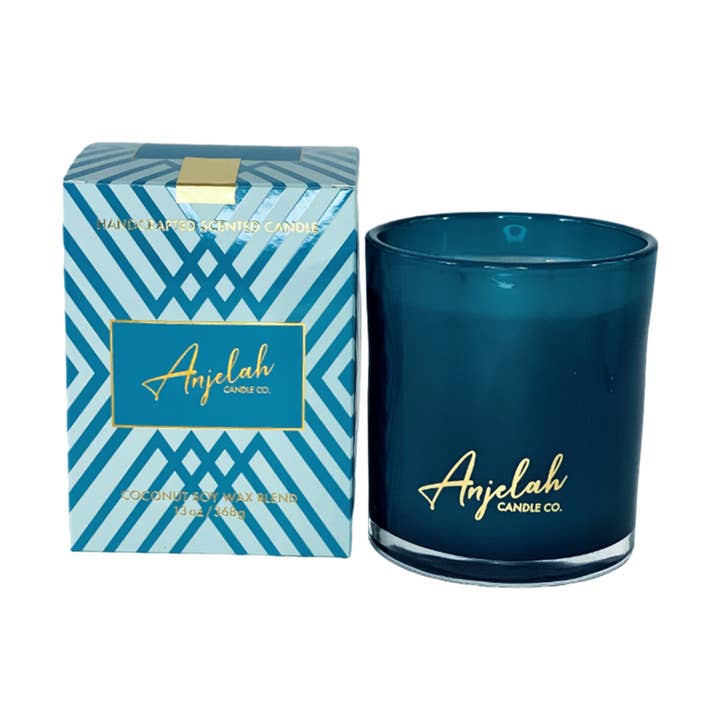 Bohemian Coco Palm Candle- Bamboo & Coconut Milk for wholesale by Anjelah Candle Company