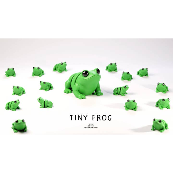 Great American Designs - Wholesale Fidget Toy - Kids - Tiny Baby Frog 3D Printed Toy, Articulated Toy, Fidget Toy