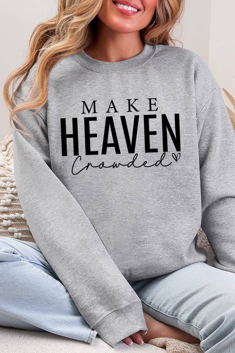 Pink Irene Wholesale - Wholesale Shirt - Women's - Make Heaven Crowded Graphic Sweatshirt2