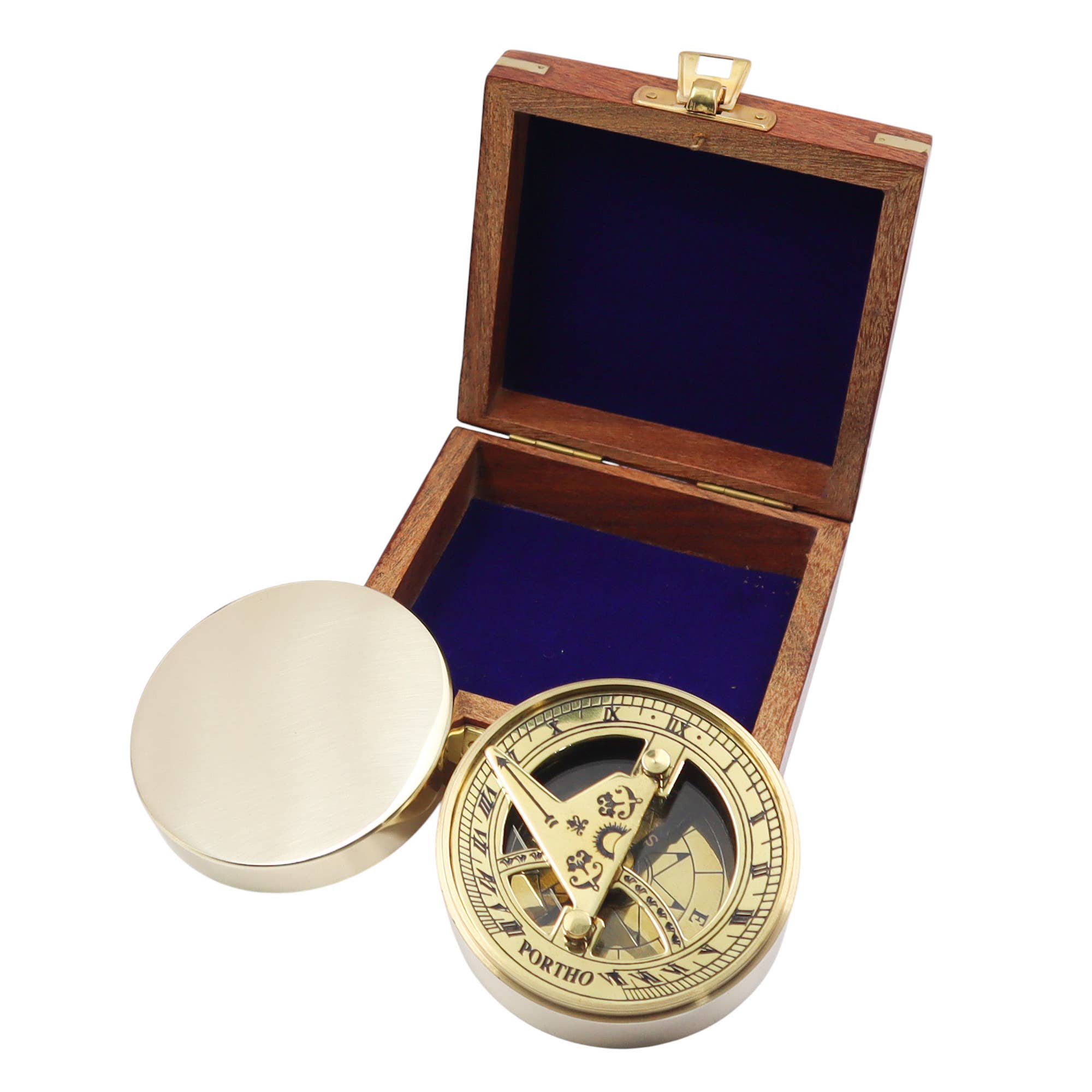 Dollond & Co. – wholesale Navigational compass – Personalised Signature Sundial Compass with Wood Box6