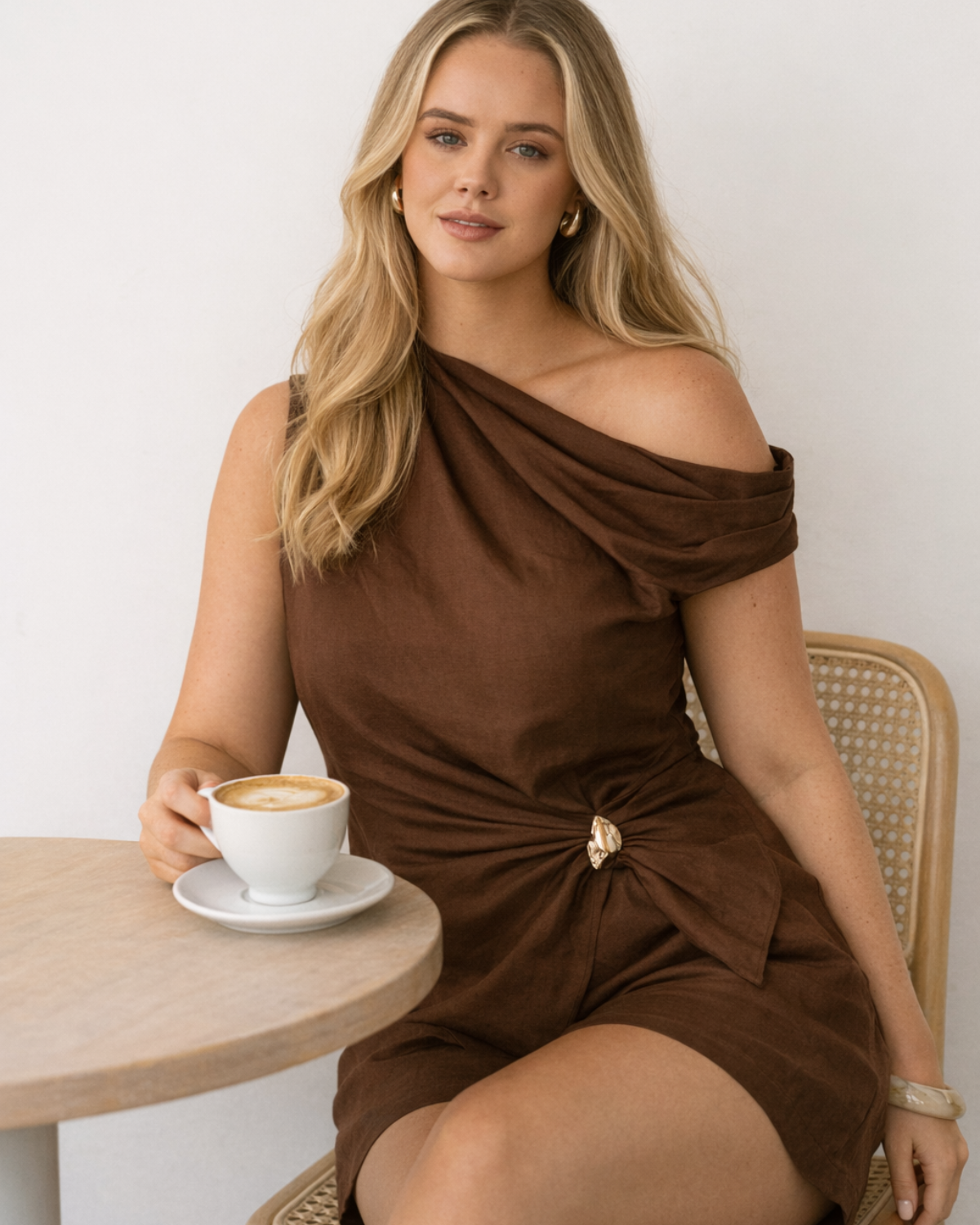 Twosisters The Label - Wholesale Blouse - Women's - Myra Top-Brown1