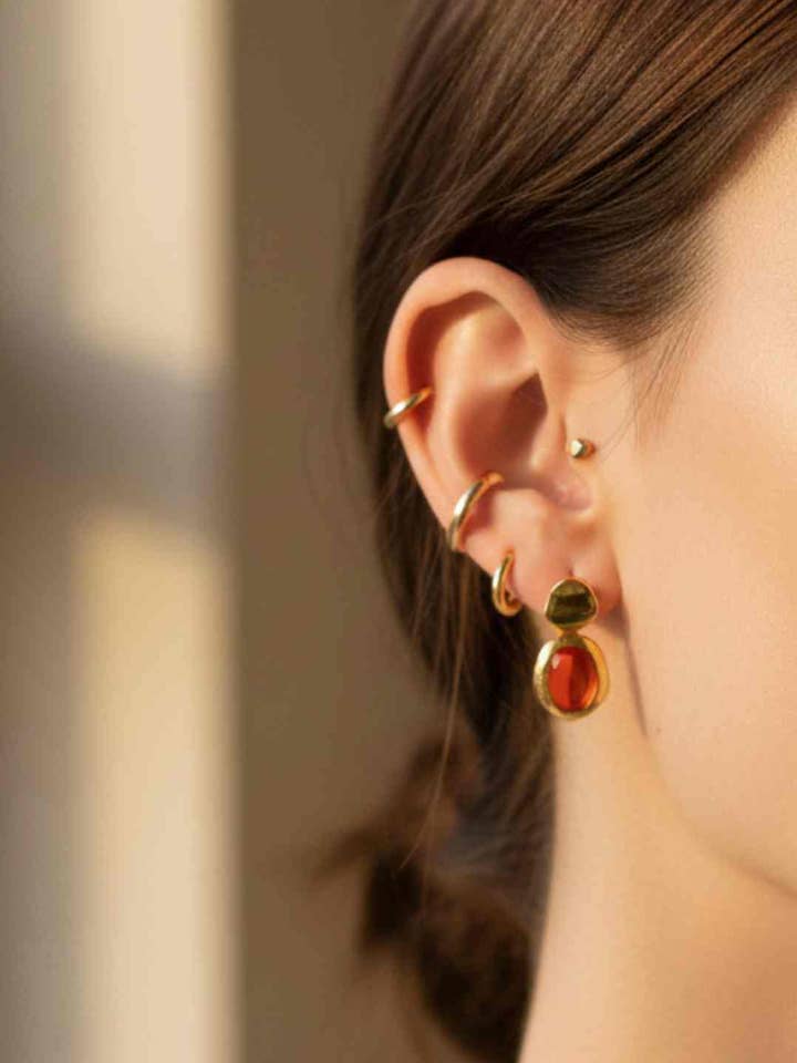 Sasha Red Onyx Earrings for wholesale by Timeless London