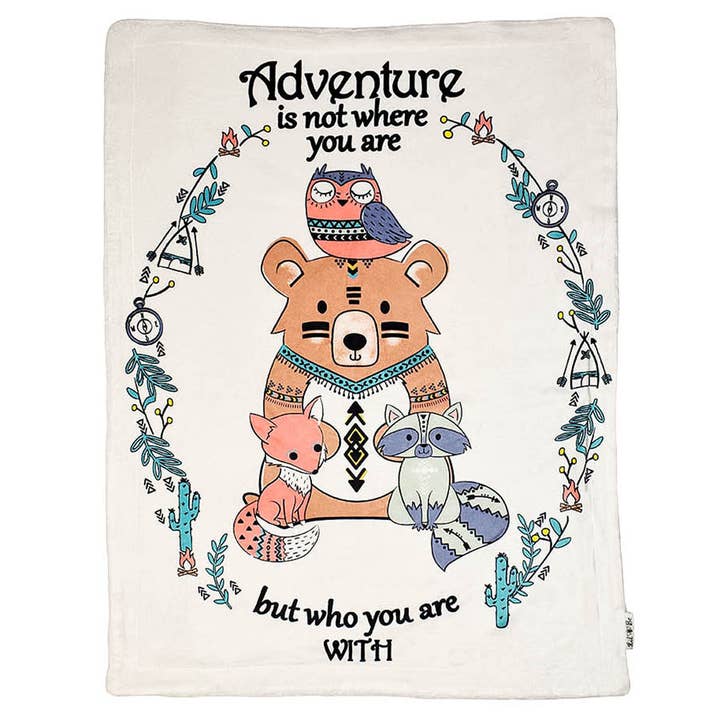 Plush Adventure Family Blanket for wholesale by Lil Be