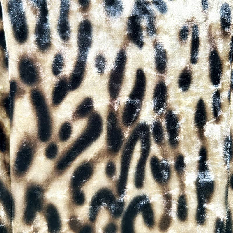 Color as pictures DR807Y Leopard Print Velvet Gown with One-Shoulder Grace for wholesale on Faire8