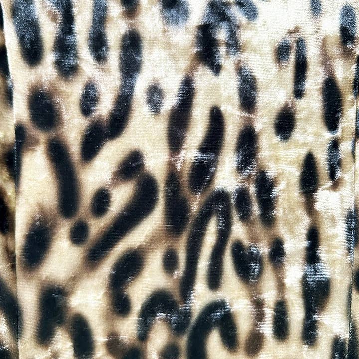 Color as pictures DR807Y Leopard Print Velvet Gown with One-Shoulder Grace for wholesale on Faire8