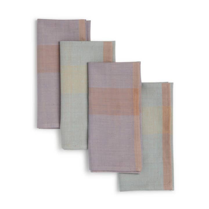 Handwoven Cotton Napkins | Set of 4 | Cupcake Magic for wholesale by Sustainable Threads