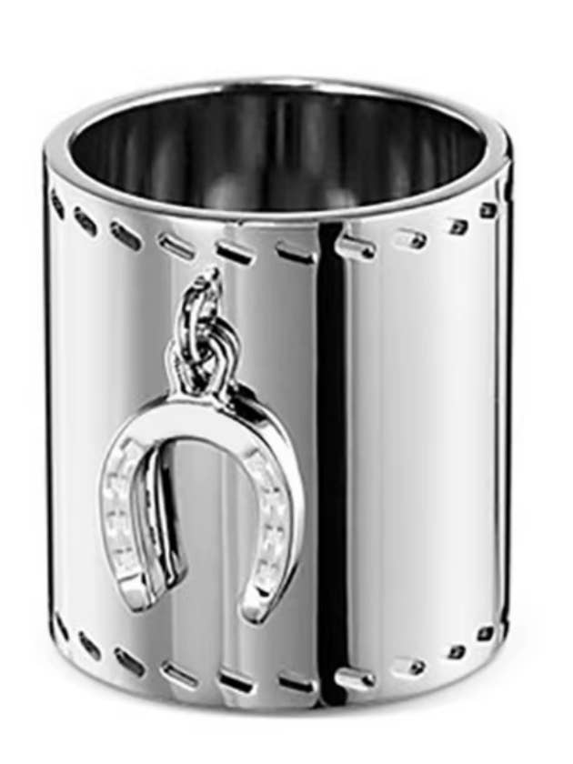 Bracelet Équestre en Laiton Recyclé Plaqué Or 18K Argent pour la vente par HoopLa