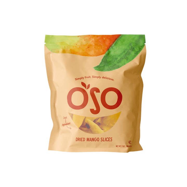 OSO SNACKS - Wholesale Dried/Dehydrated Fruit - Dried Mango Slices - 7 Oz Bag - New Size!3