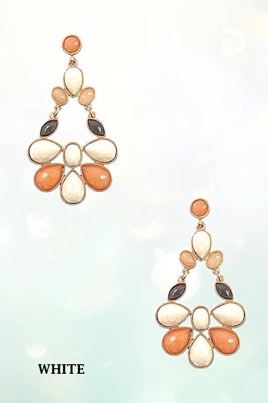 Andrea Bijoux - Wholesale Dangle Earrings - FACETED GEMSTONE DROP DANGLE EARRING3