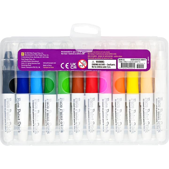 Peter Pauper Press - Wholesale Face Paint/Play Makeup - Kids - Studio Series Junior Face Paint Sticks (Set of 12)3