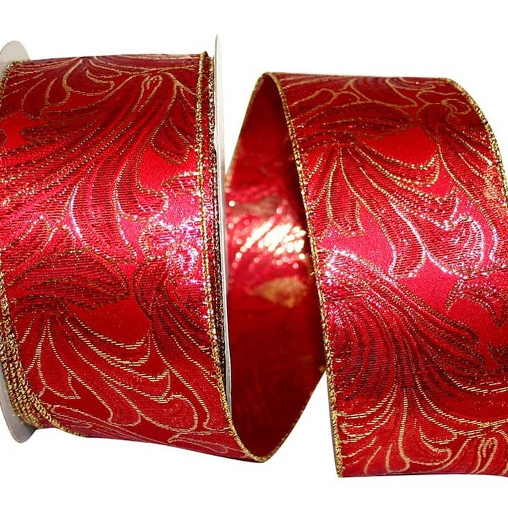 2-1/2 pouces Plaza Edge filaire - Rouge 065 pour la vente par RELIANT RIBBON