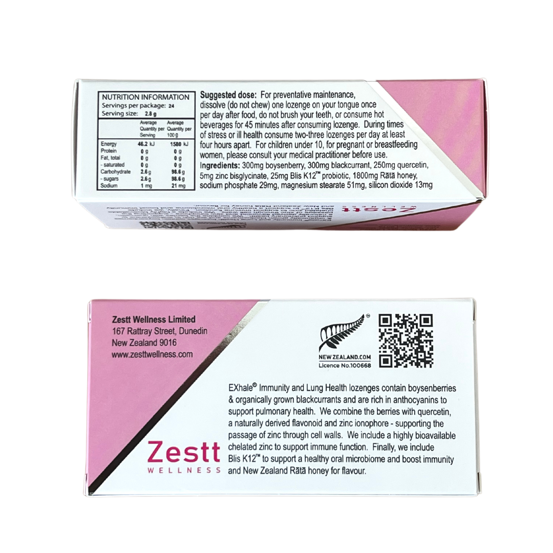 Zestt Wellness - Wholesale Lozenges/Cough Drops - EXhale® Lozenges with BLIS K12™, by Zestt Wellness®2