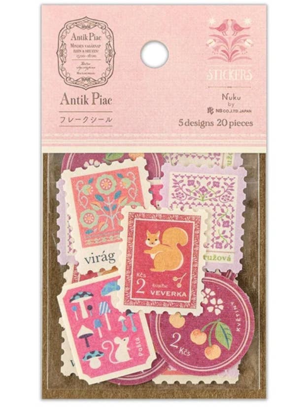 Antieke Stijl Vlokken Stickers "Roche" Japanse Washi Sticker voor wholesale door 「FUNJI」In Japan